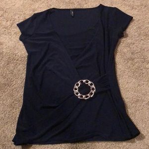Dark blue dressy top